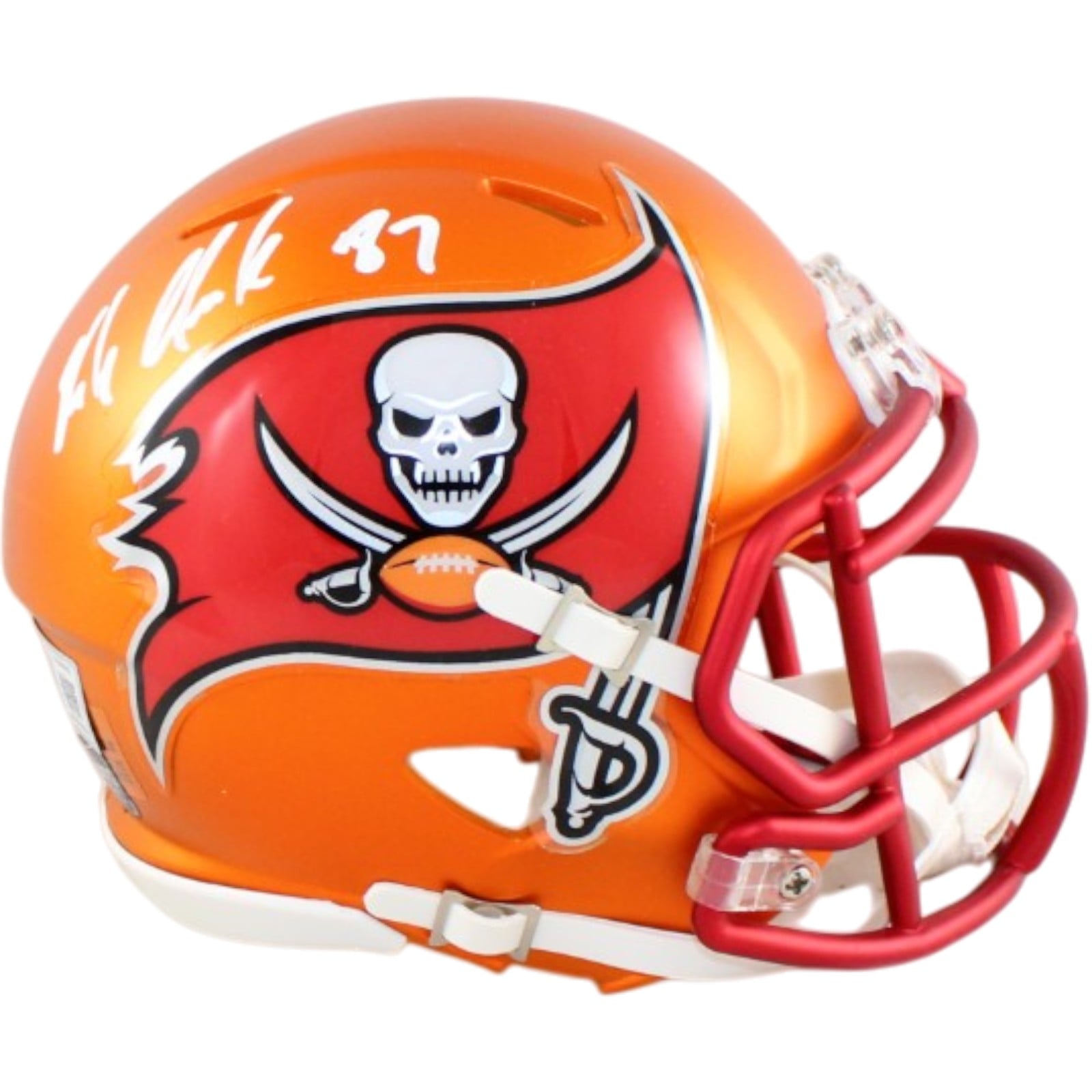 Rob Gronkowski Signed Tampa Bay Buccaneers Mini Helmet Blaze Beckett W 58344