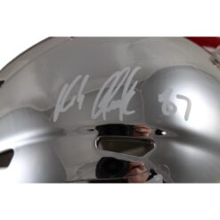 Rob Gronkowski Autographed New England Patriots Chrome Mini Helmet Beckett 54751