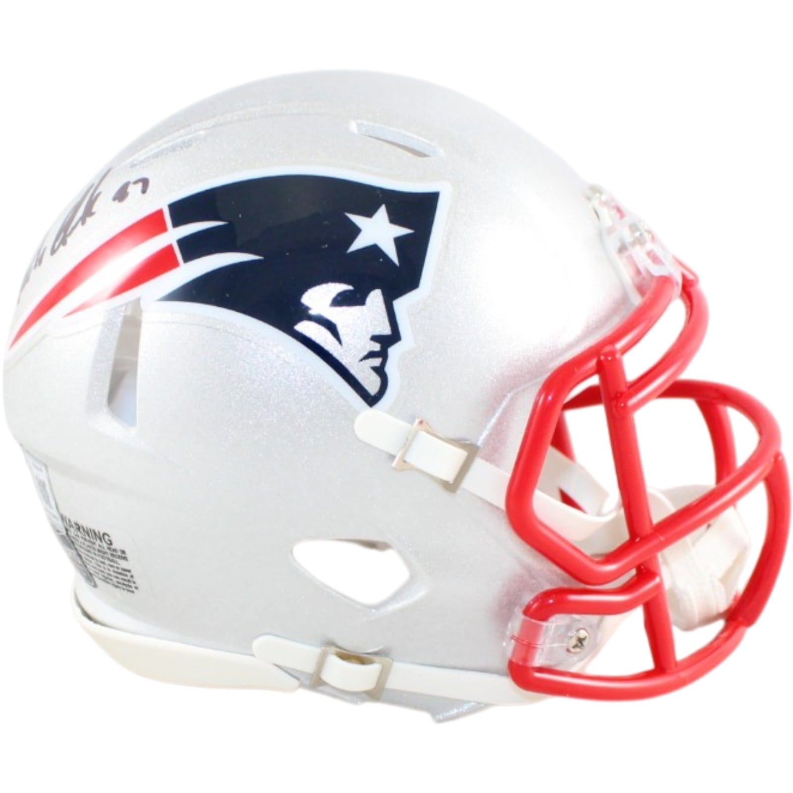 Rob Gronkowski Autographed New England Patriots Mini Helmet Beckett WIT 58339