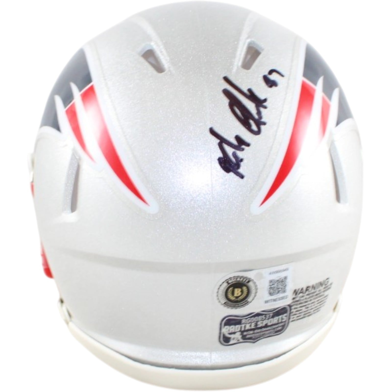 Rob Gronkowski Autographed New England Patriots Mini Helmet Beckett WIT 58339