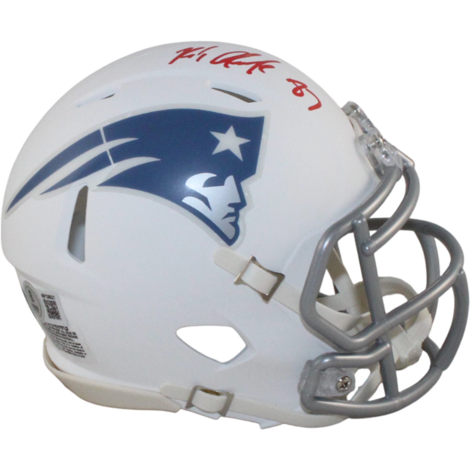Rob Gronkowski Signed New England Patriots Rivalries Mini Helmet Beckett 54758