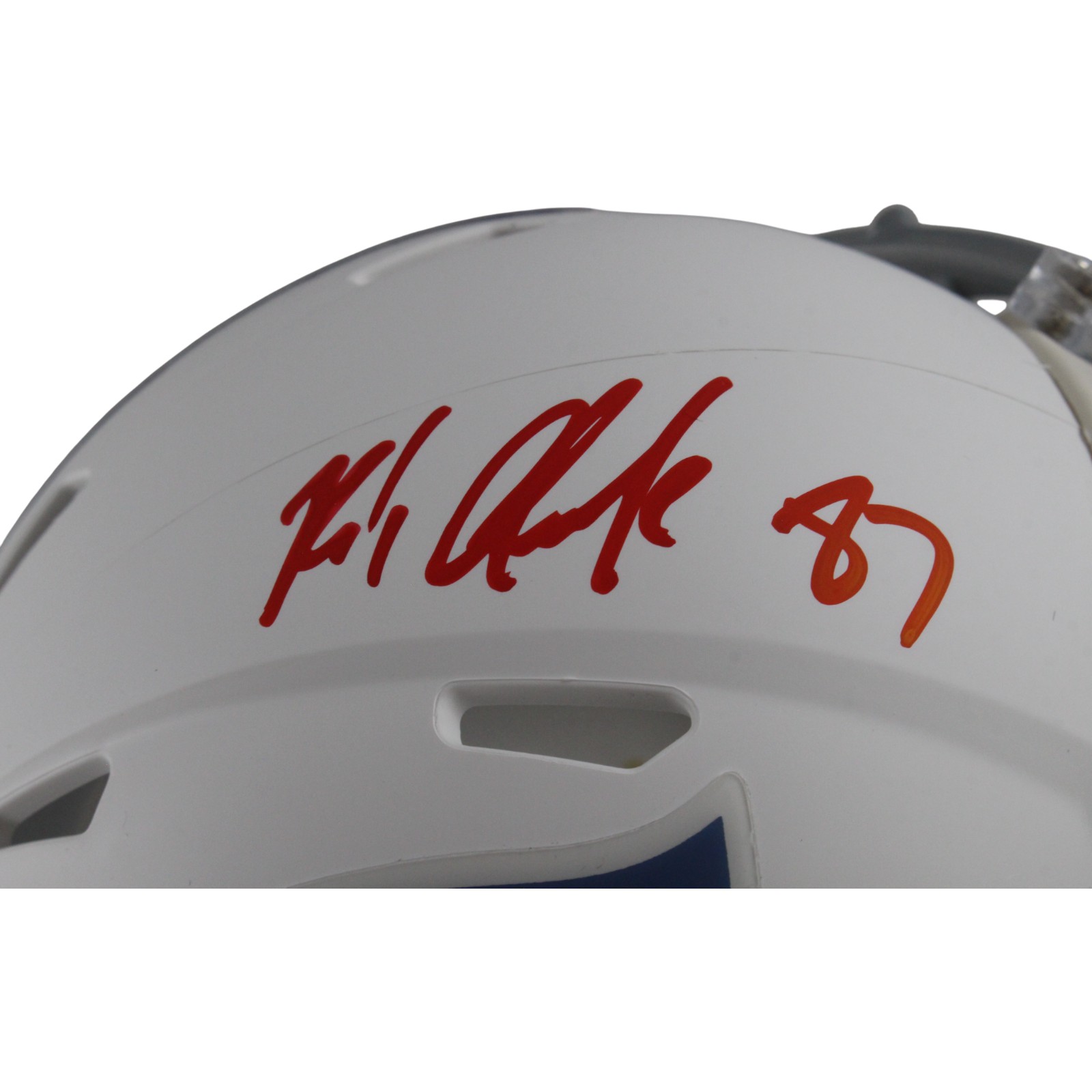 Rob Gronkowski Signed New England Patriots Rivalries Mini Helmet Beckett 54758
