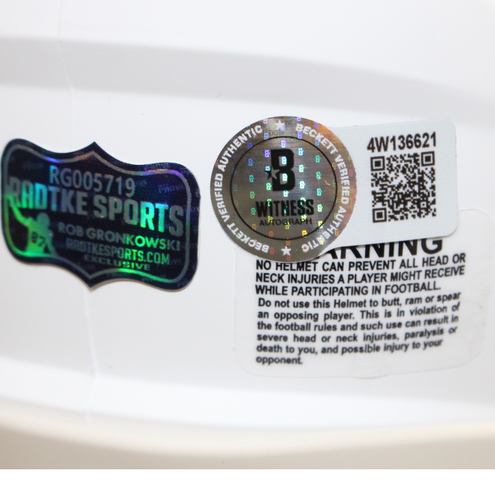 Rob Gronkowski Signed New England Patriots Rivalries Mini Helmet Beckett 54758 4 Rob Gronkowski Signed New England Patriots Rivalries Mini Helmet Beckett 54758