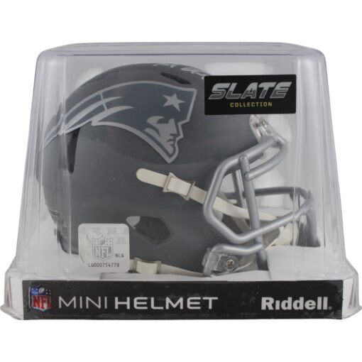 Rob Gronkowski Autographed New England Patriots Slate Mini Helmet Radtke 49851