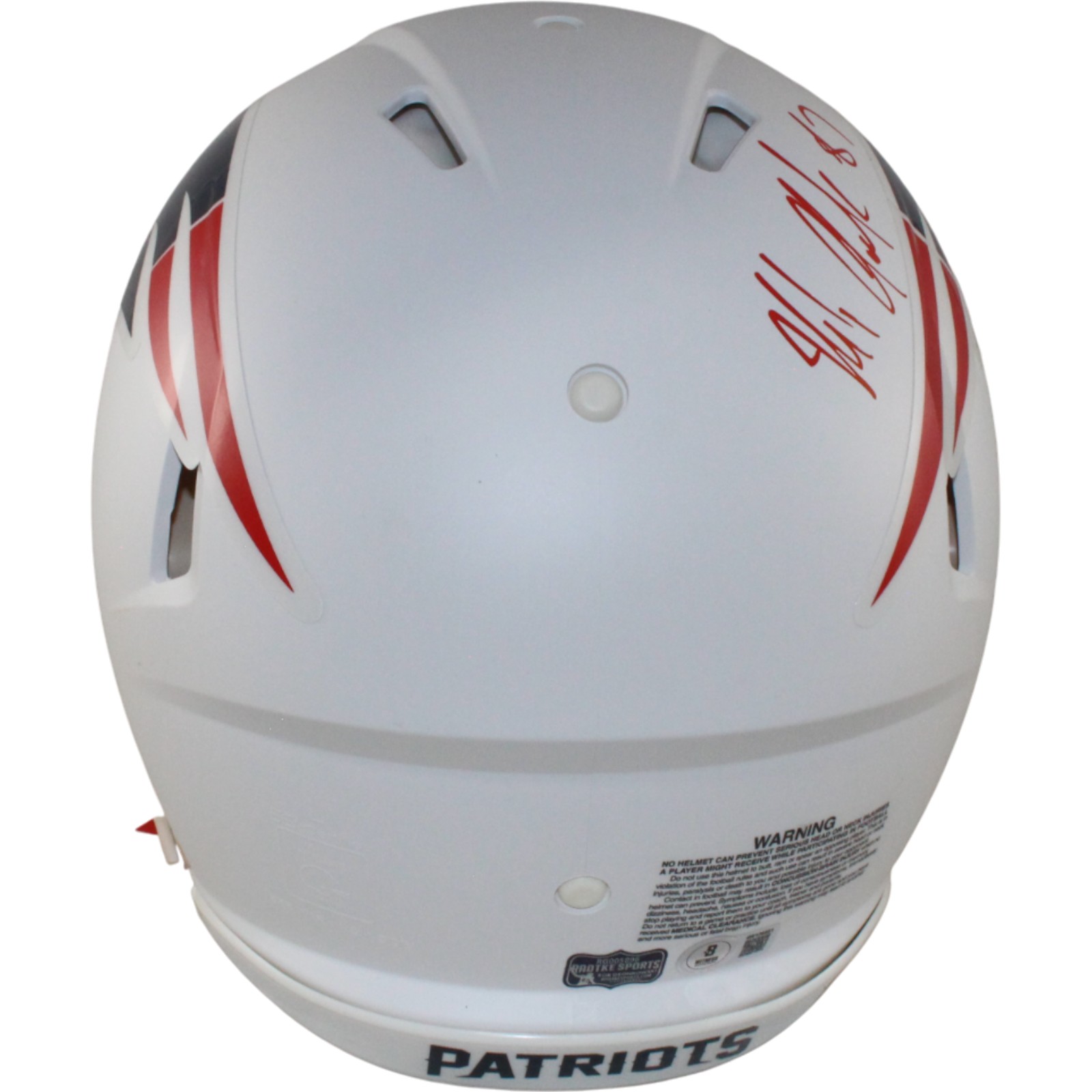 Rob Gronkowski Signed New England Patriots Pro Flat White Helmet Beckett 54598 3 Rob Gronkowski Signed New England Patriots Pro Flat White Helmet Beckett 54598