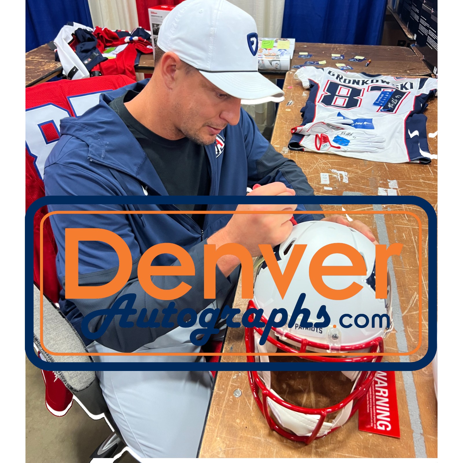 Rob Gronkowski Signed New England Patriots Pro Flat White Helmet Beckett 54598 7 Rob Gronkowski Signed New England Patriots Pro Flat White Helmet Beckett 54598