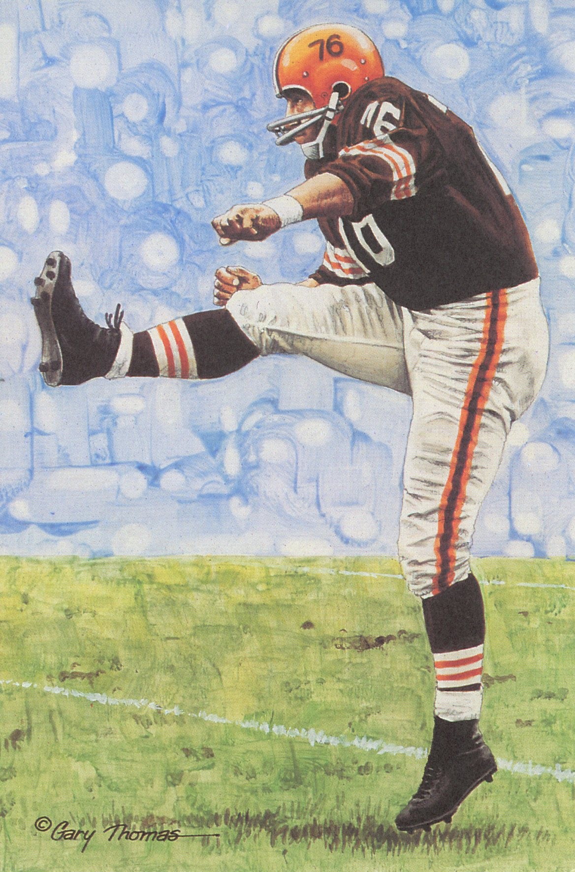Lou Groza Cleveland Browns Goal Line Art Card Series 3 No. 69 LE /5000 58079