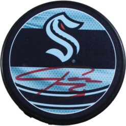 Philipp Grubauer Autographed Seattle Kraken Reverse Retro Puck Fanatics 53816