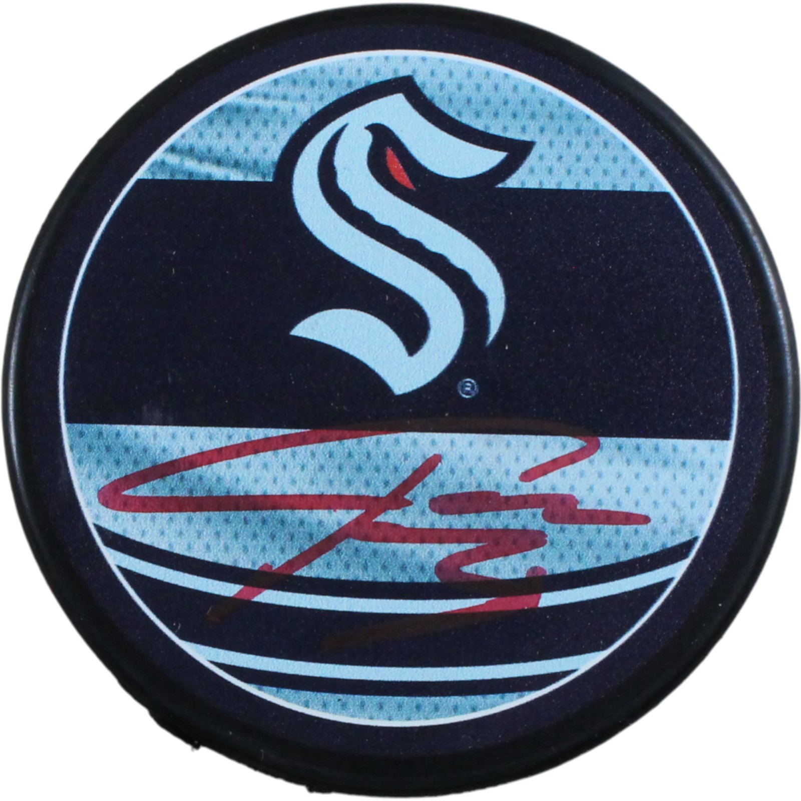Philipp Grubauer Autographed Seattle Kraken Reverse Retro Puck Fanatics 53816