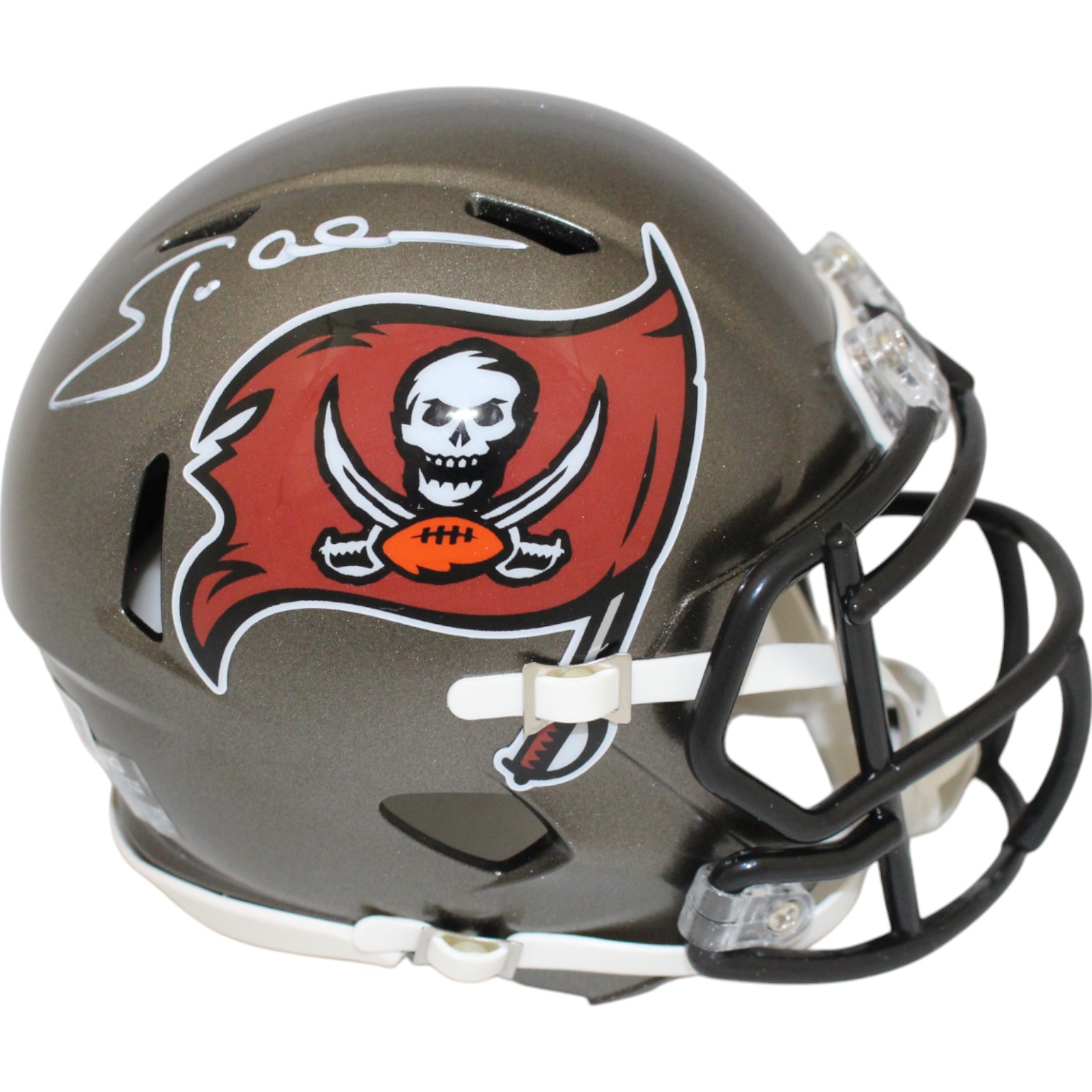 Jon Gruden Autographed/Signed Tampa Bay Buccaneers TB Mini Helmet Beckett 48853