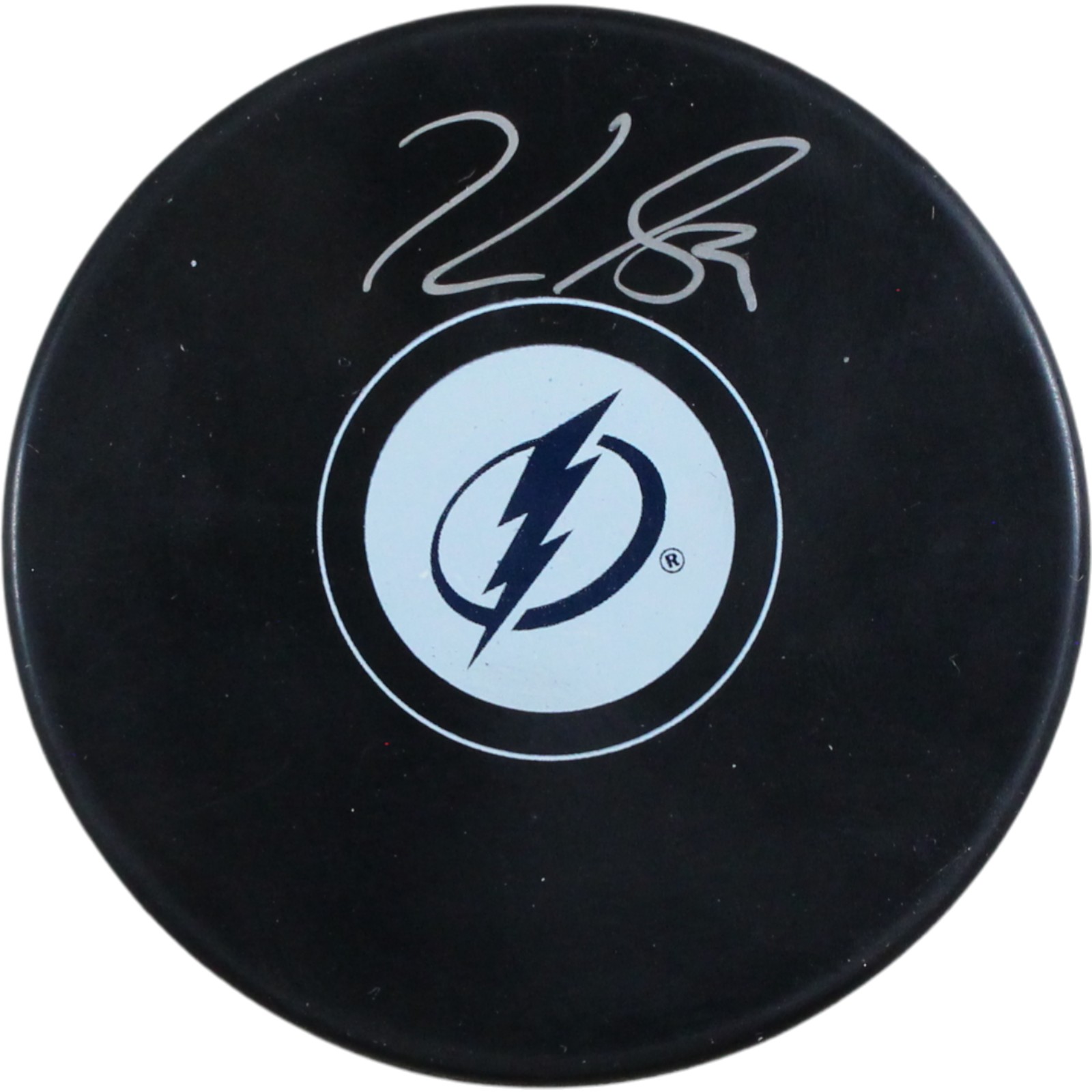 Jake Guentzel Autographed/Signed Tampa Bay Lightning Logo Puck Fanatics 53817