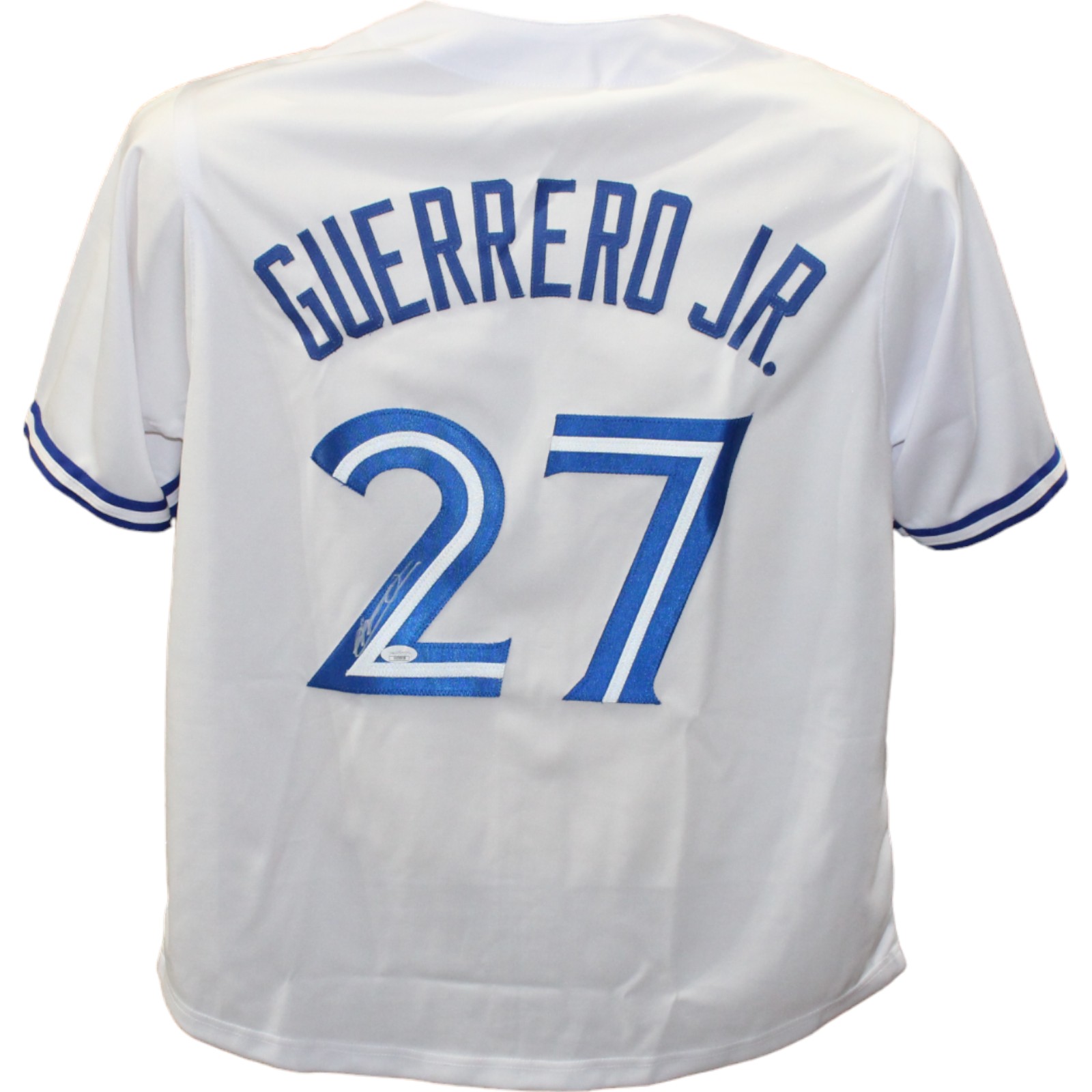 Vlad Guerrero Jr. Autographed/Signed Pro Style White Jersey JSA