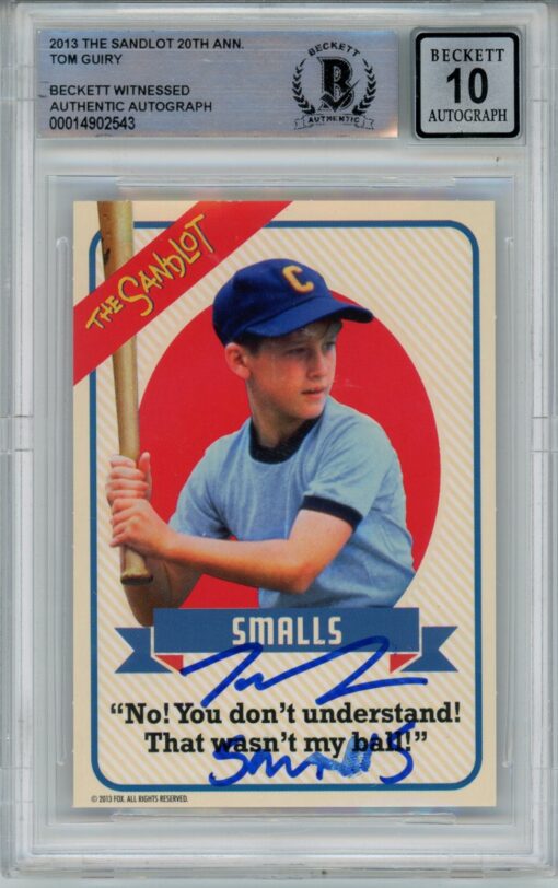 Tom Guiry Signed The Sandlot 20 Anniv. Insert Beckett Auto 10