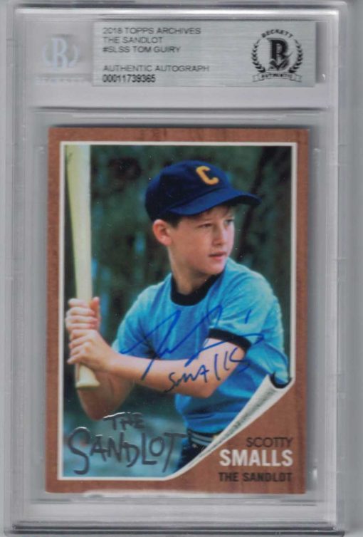 Tom Guiry Autographed Sandlot 2018 Topps Archives Card Smalls BAS Slab 26035