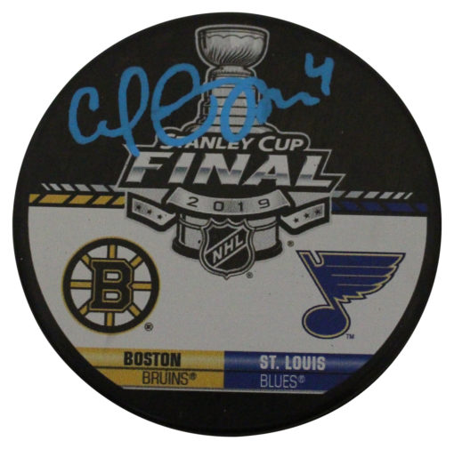 Carl Gunnarsson Autographed/Signed St Louis Blues 2019 Stanley Cup Puck FAN 27226
