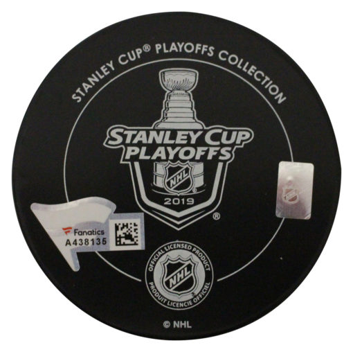 Carl Gunnarsson Autographed/Signed St Louis Blues 2019 Stanley Cup Puck FAN 27226