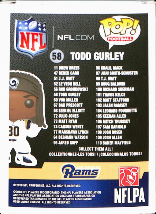 Toddy Gurley Los Angeles Rams Pop Funko! #58