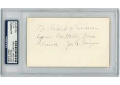 Joe Guyon Autographed Canton Bulldogs Index Card Personalized Slab PSA 54901