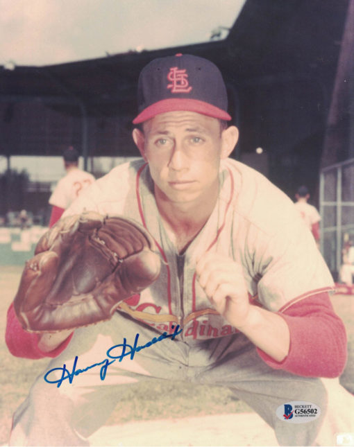 Harvey Haddix Autographed/Signed St Louis Cardinals 8x10 Photo BAS 27117