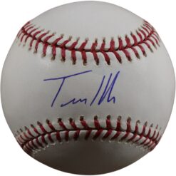 Travis Hafner Autographed/Signed Cleveland Indians OML Baseball Beckett 56498