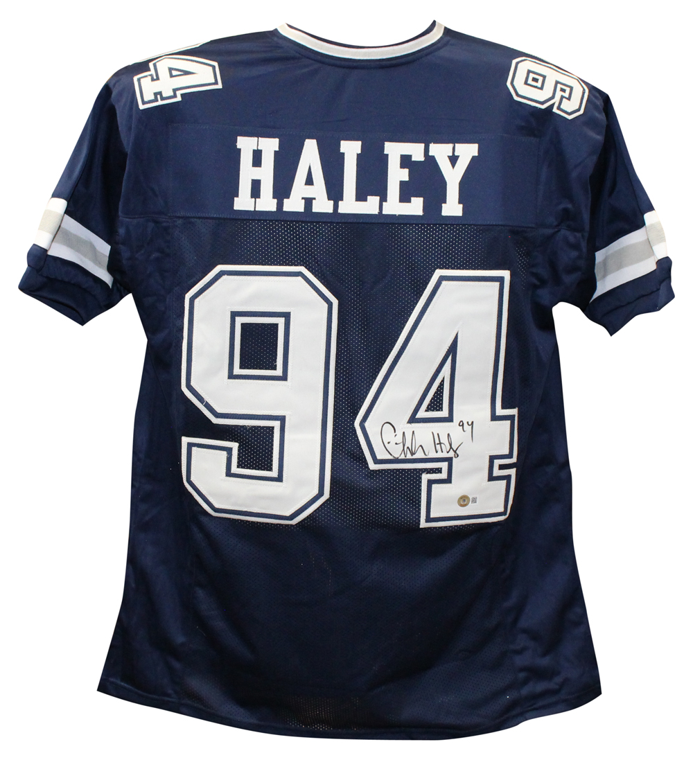 Charles Haley Autographed Dallas Cowboys Pro Style Blue XL Jersey BAS