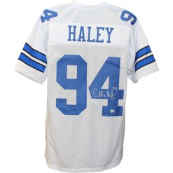 Charles Haley Autographed Pro Style White Sz XL Jersey Beckett Witness 51670
