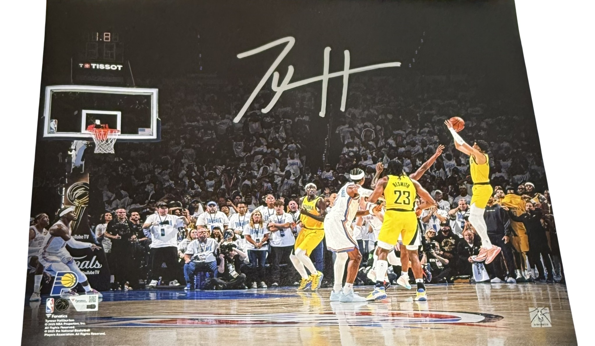 Tyrese Haliburton Autographed/Signed Indiana Pacers 16x20 Photo Fanatics 54391
