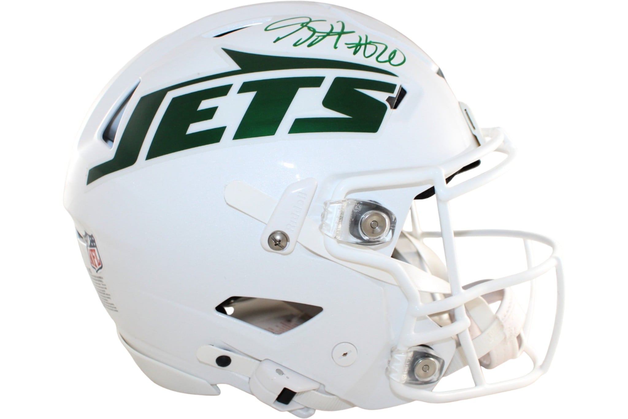 Breece Hall Autographed New York Jets 2026 ALT Helmet Speedflex Beckett 58547