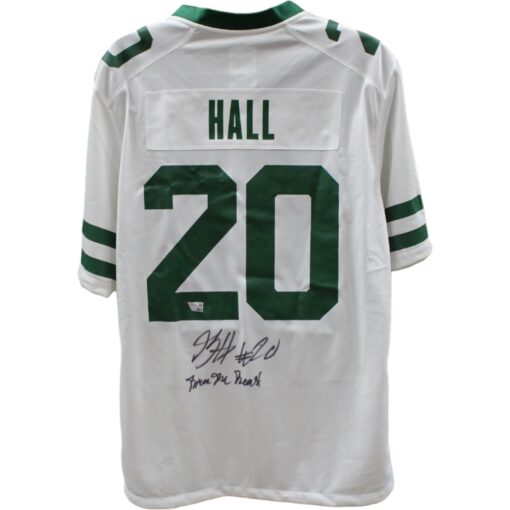 Breece Hall Signed New York Jets White Nike Jersey FAN 46315