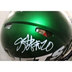 Breece Hall Autographed New York Jets 19-23 TB Helmet Proline Beckett 58535