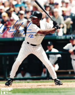 Darryl Hamilton Autographed/Signed Colorado Rockies 8x10 Photo 24306