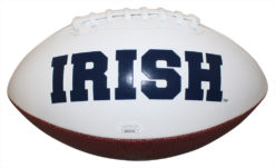 Kyle Hamilton Autographed Notre Dame Fighting Irish Logo Football JSA