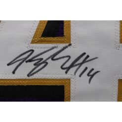 Kyle Hamilton Autographed Pro Style Size XL Purple Jersey Beckett Witness 54009