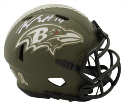Kyle Hamilton Autographed Baltimore Ravens Salute Speed Mini Helmet JSA