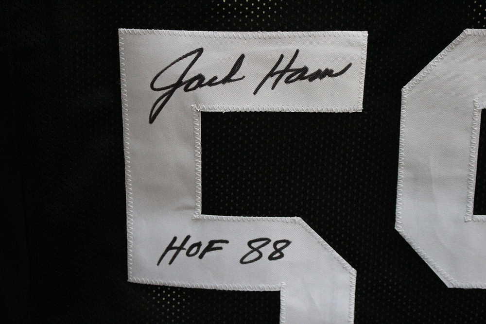 Jack Ham Autographed/Signed Pro Style Black XL Jersey HOF Beckett