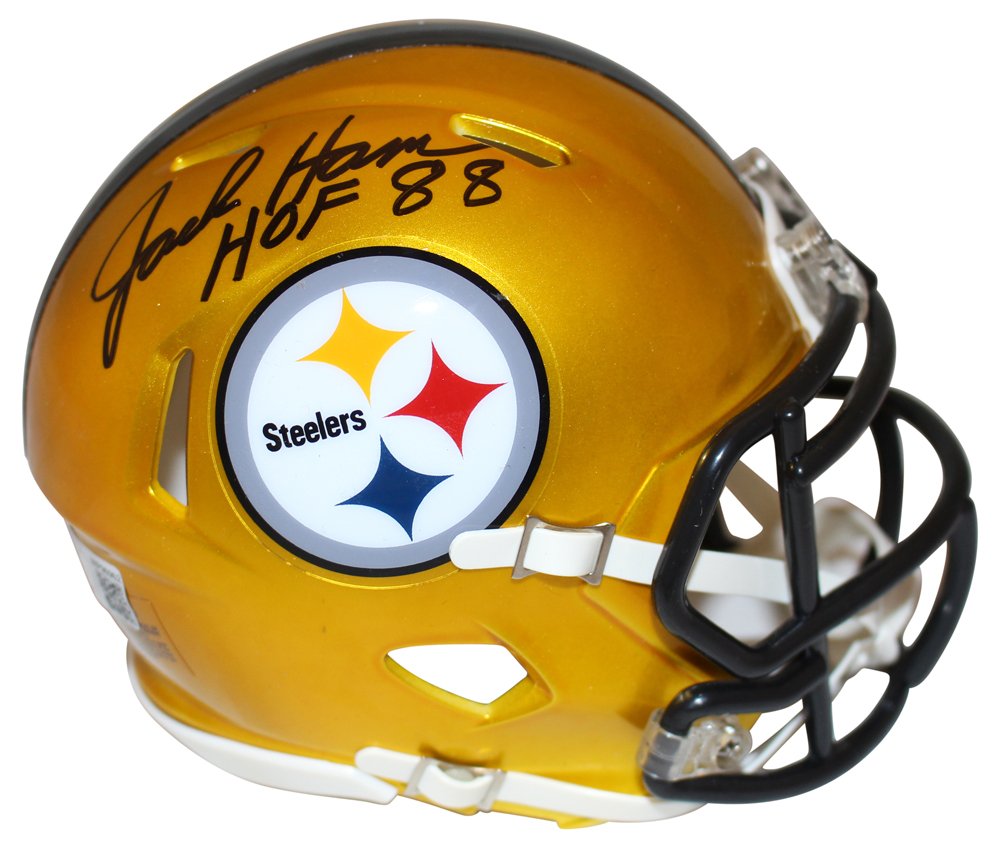 Jack Ham Autographed Pittsburgh Steelers Flash Mini Helmet HOF 88 Beckett