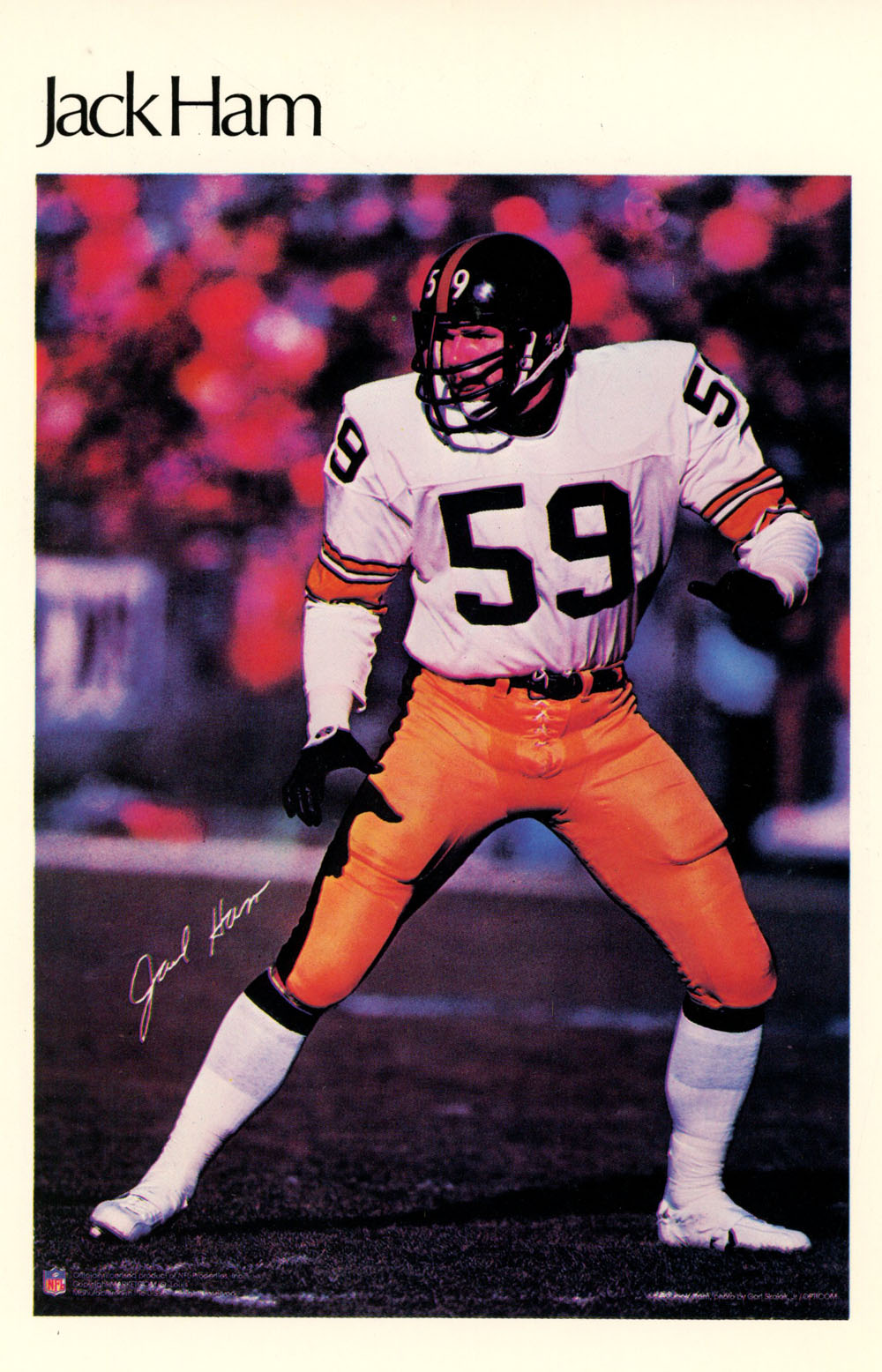 Jack Ham Pittsburgh Steelers Mini Poster 11/50 Marketcom 46195