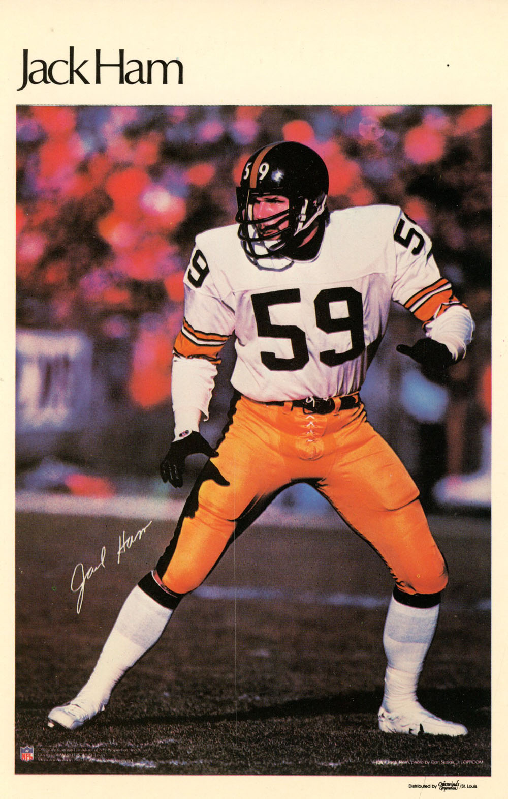 Jack Ham Pittsburgh Steelers Mini Poster 11/50 Marketcom 46197