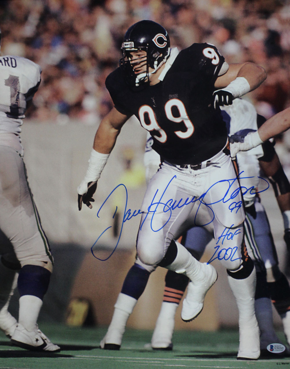 Dan Hampton Autographed/Signed Chicago Bears 16x20 Photo HOF BAS 29109