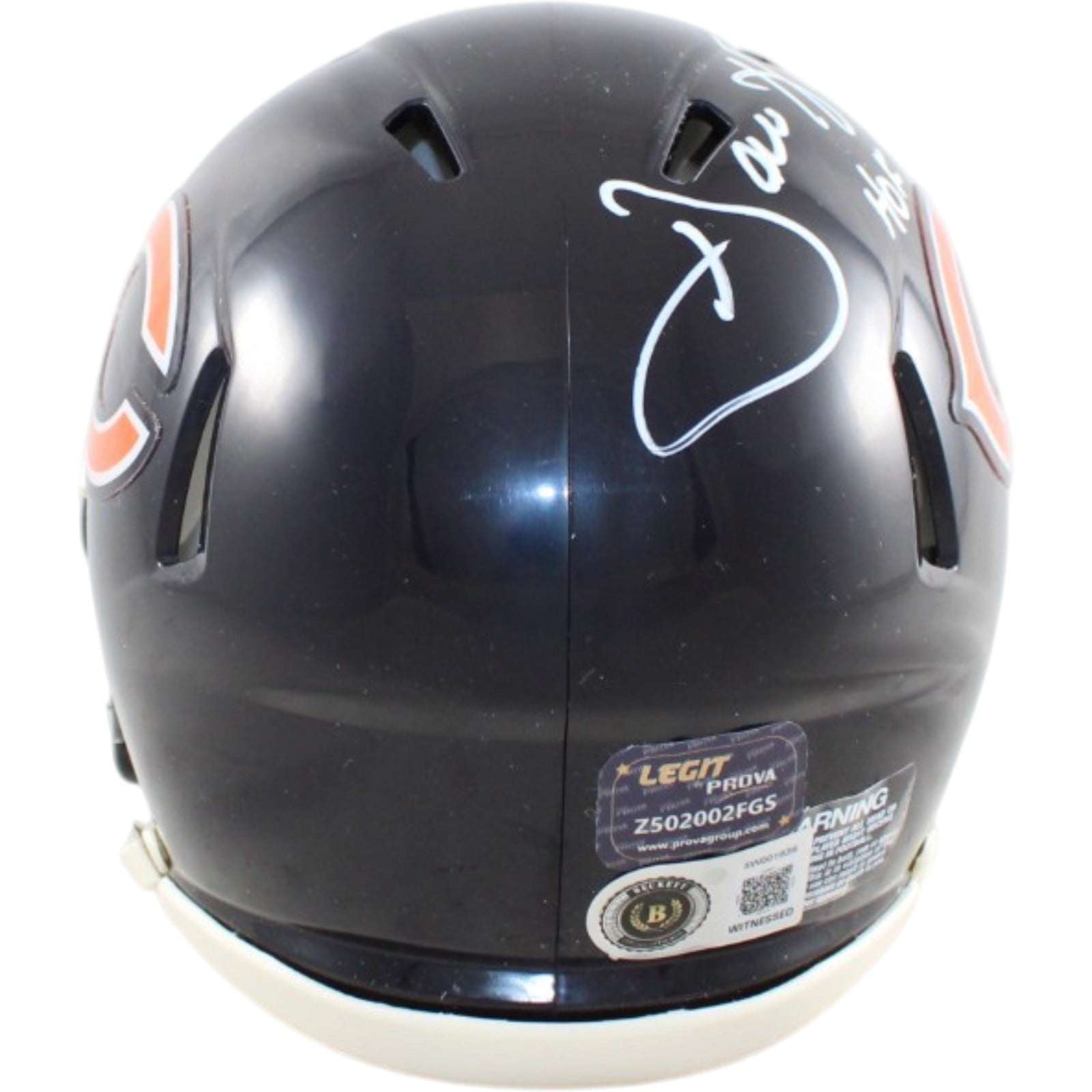 Dan Hampton Autographed Chicago Bears Mini Helmet W/HOF Beckett WIT 58686 2 Dan Hampton Autographed Chicago Bears Mini Helmet W/HOF Beckett WIT 58686