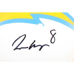 Omarion Hampton Autographed Los Angeles Chargers Mini Helmet Beckett 51634