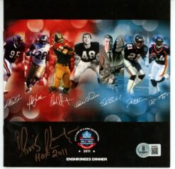 Chris Hanburger Signed Washington Redskins Enshrinees Dinner Booklet BAS 56090