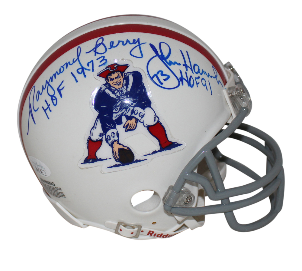 Hannah Berry Grogan & Morgan Autographed Patriots TB Mini Helmet BAS