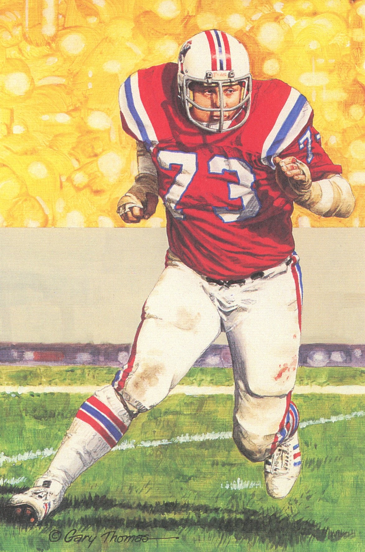 John Hannah New England Patriots Goal Line Art Card Series 3 #70 LE /5000 58082
