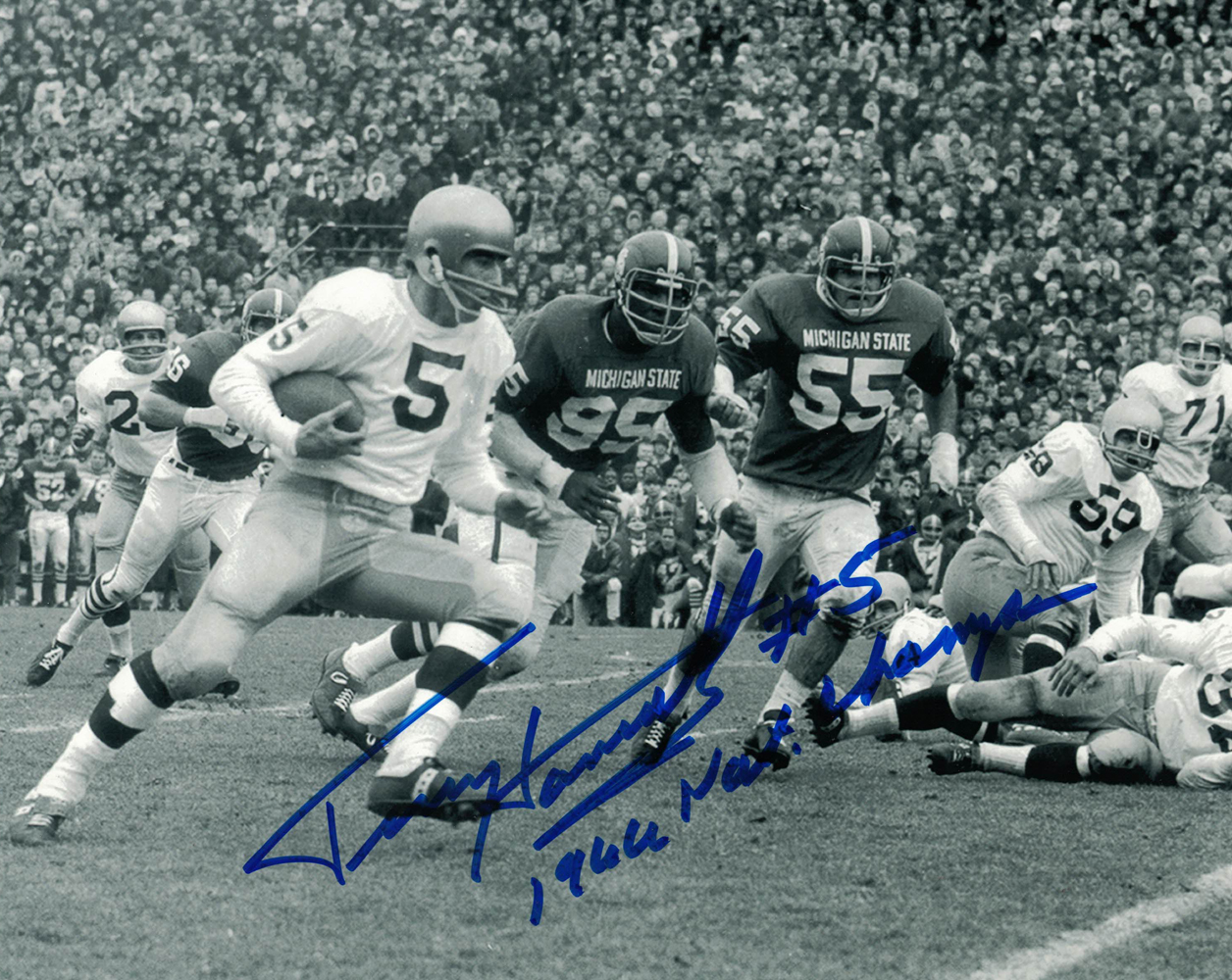 Terry Hanratty Signed Notre Dame Fighting Irish 8x10 Photo 1966 Champs 27838