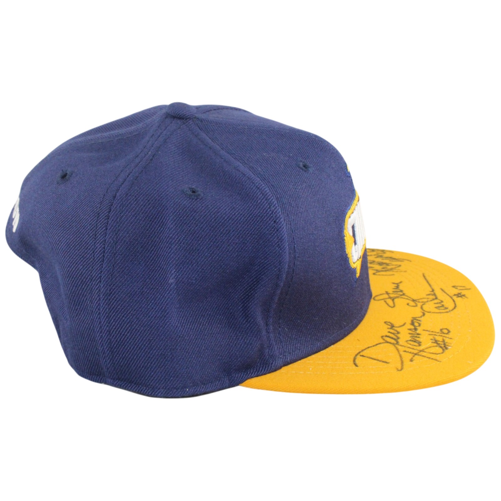 Slap Shot Hanson Brothers Autographed Chiefs Snapback Hat Beckett 55949