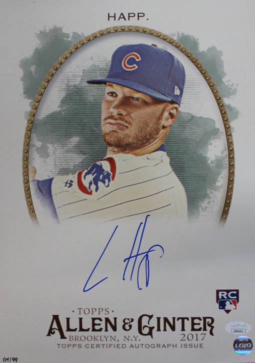 Ian Happ Signed Chicago Cubs 11x14 Topps Allen & Ginters Photo 4/99 JSA 24763