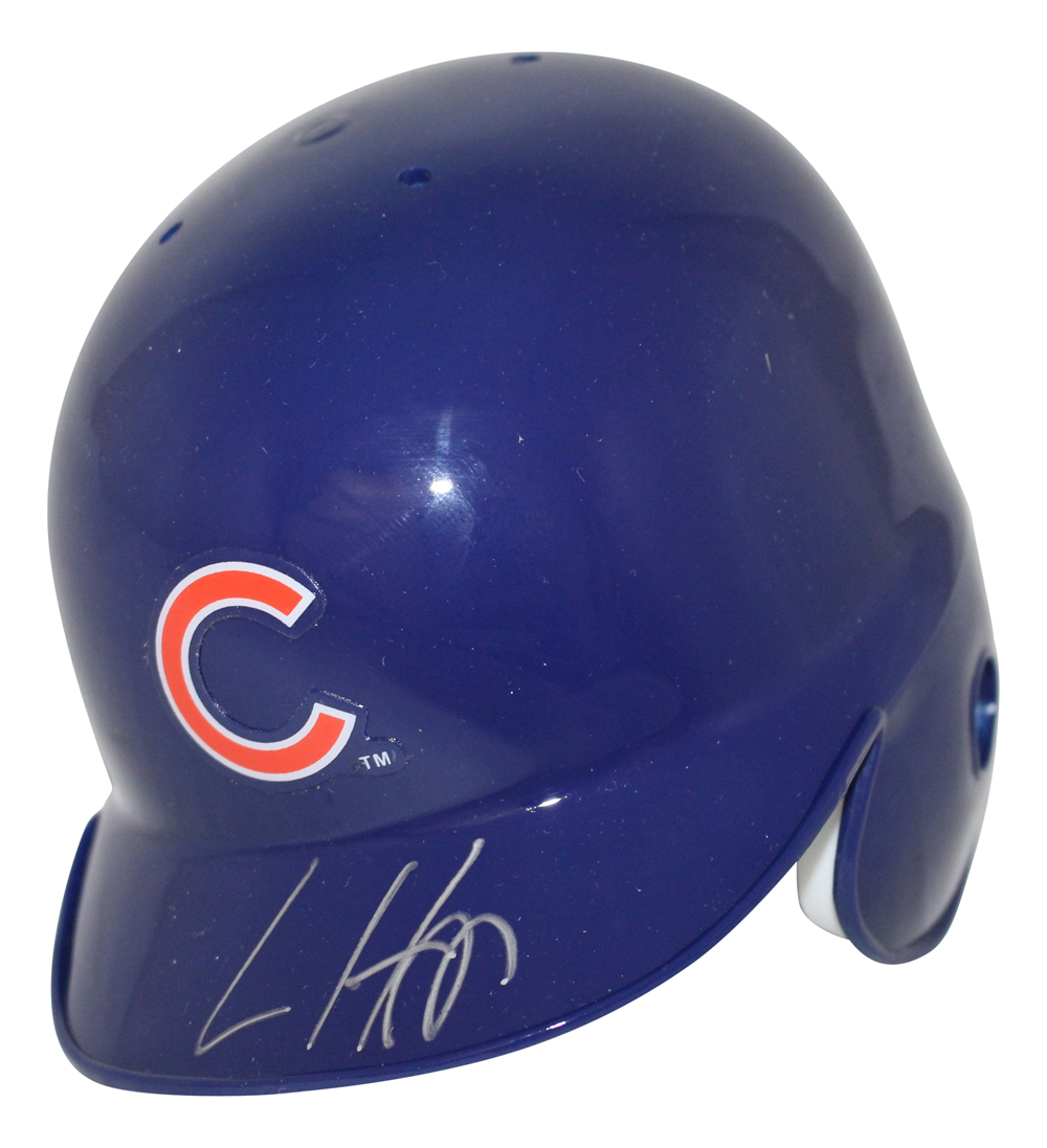 Ian Happ Autographed/Signed Chicago Cubs Mini Batting Helmet BAS 27261