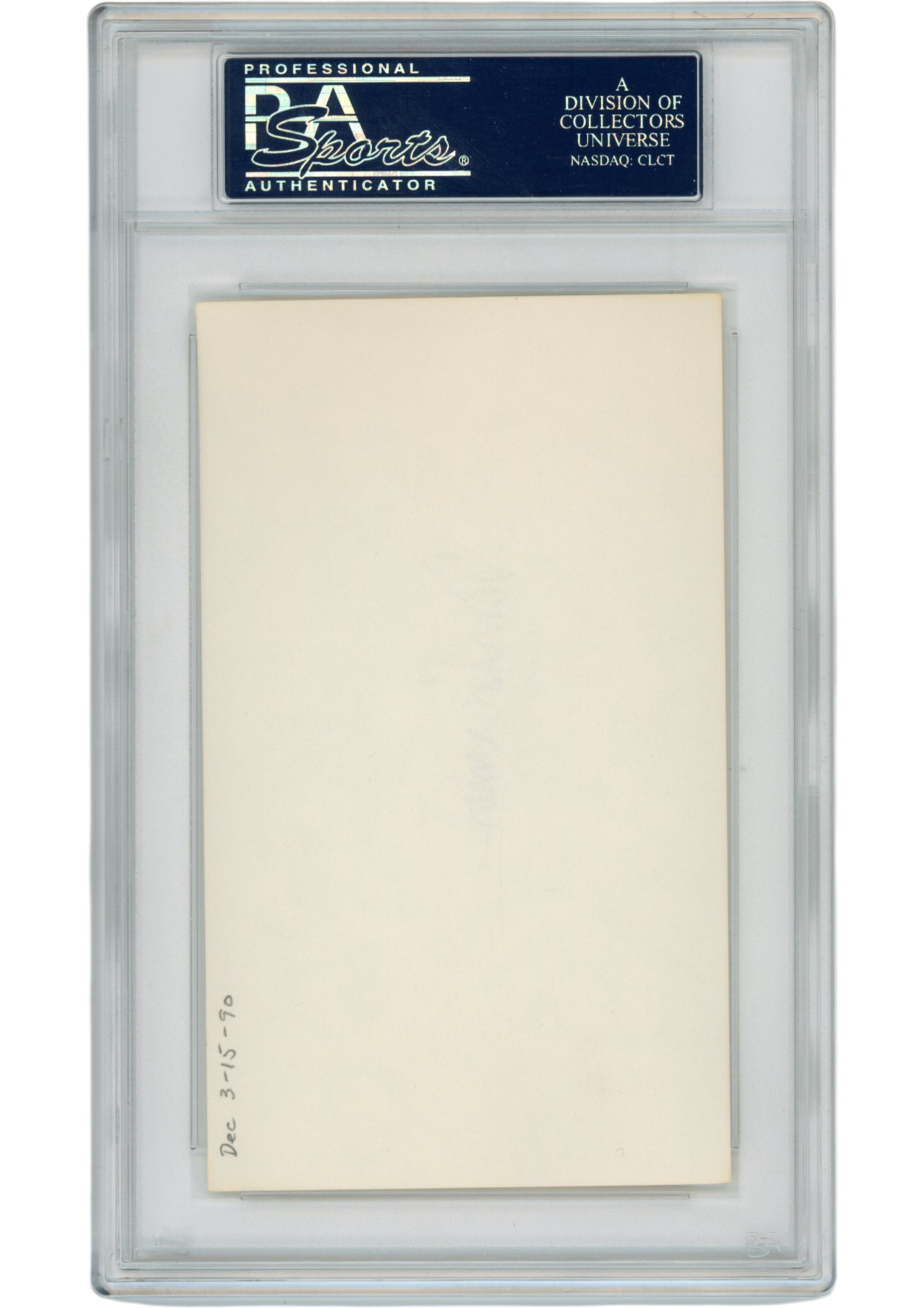 Tom Harmon Autographed/Signed Michigan Wolverines Index Card Slabbed PSA 54928