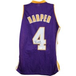 Ron Harper Autographed Pro Style Jersey Purple Size XL Tristar Productions 58781